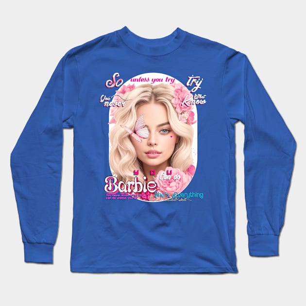 Barbie Long Sleeve T-Shirt by Pictozoic